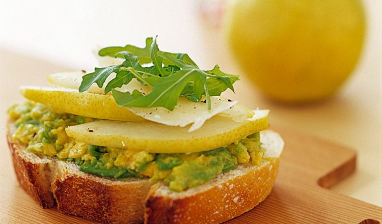 Yummy Pear, Avocado And Rocket Bruschetta Recipe