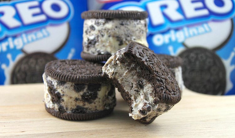 Two Ingredient Oreo Ice Cream Sandwiches