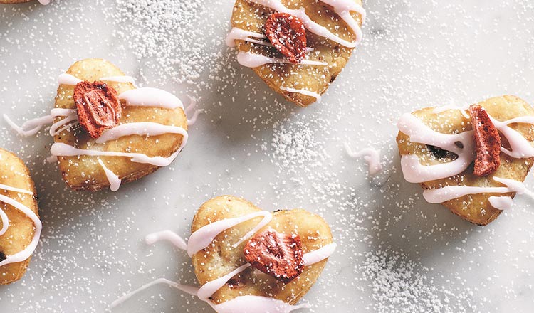 Strawberry Heart Donuts For Valentines Day