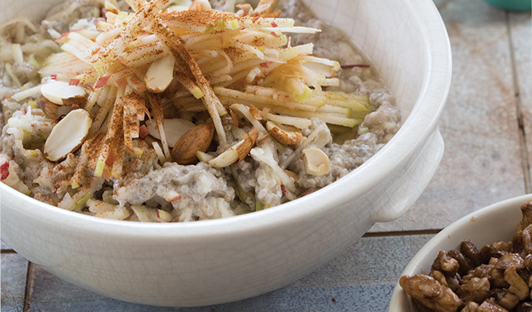 Chia, Almond & Apple Bircher With Activated Cinnamon Walnuts