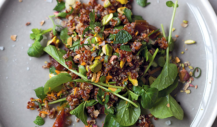 Orange-Scented Quinoa Salad With Pistachio Nuts & Dates