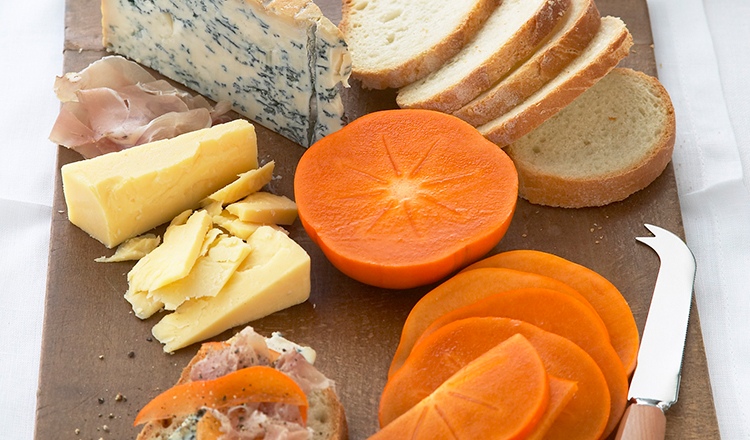 Fresh Persimmon Cheese Plate