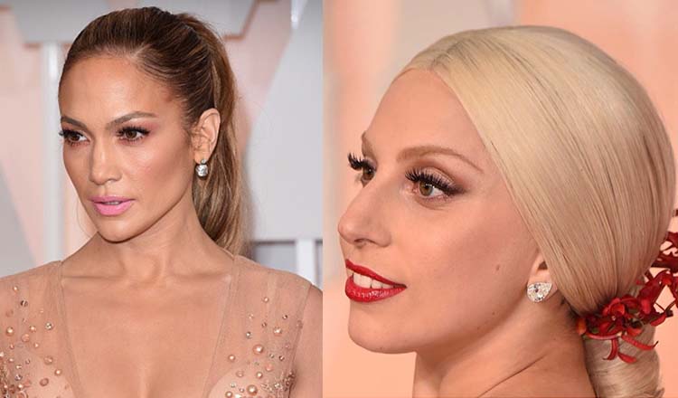 Beauty looks of the oscars Jenifer & Gaga