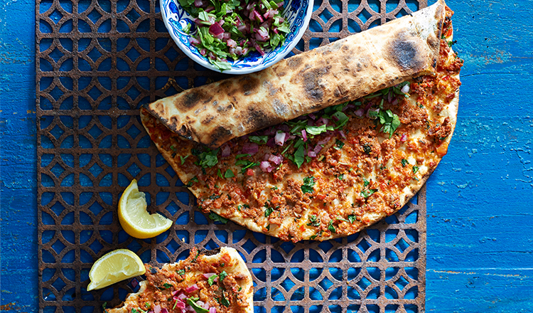 Thin-Crust Pide With Spicy Lamb Topping