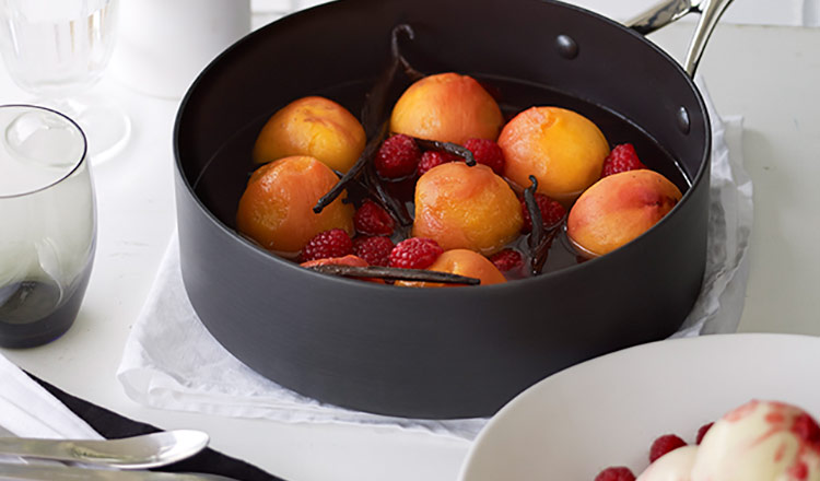 Guillaume Brahimi's Vanilla Poached Peach With Vanilla Crème