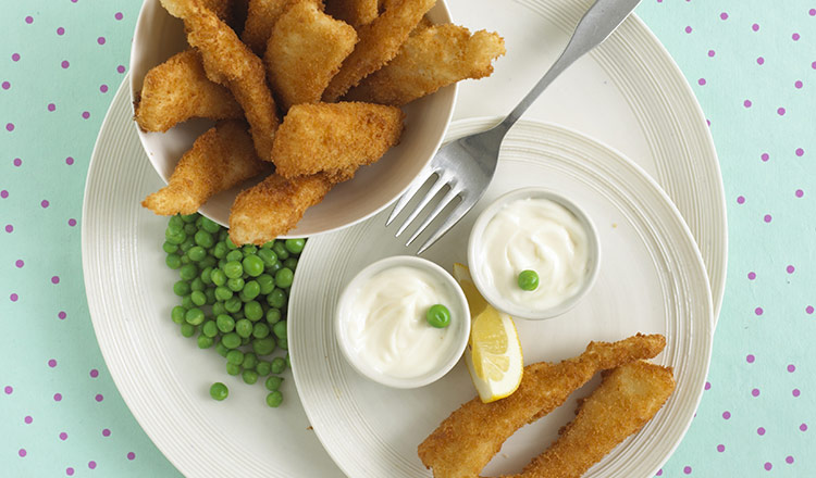 Annabel Karmels Krispie Fish Fingers with Lemon-Mayo Dip