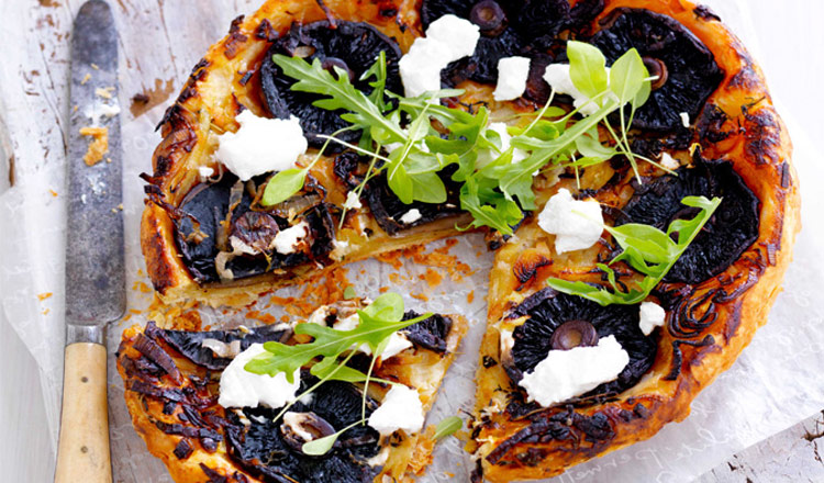 Upside Down Mushroom Tart