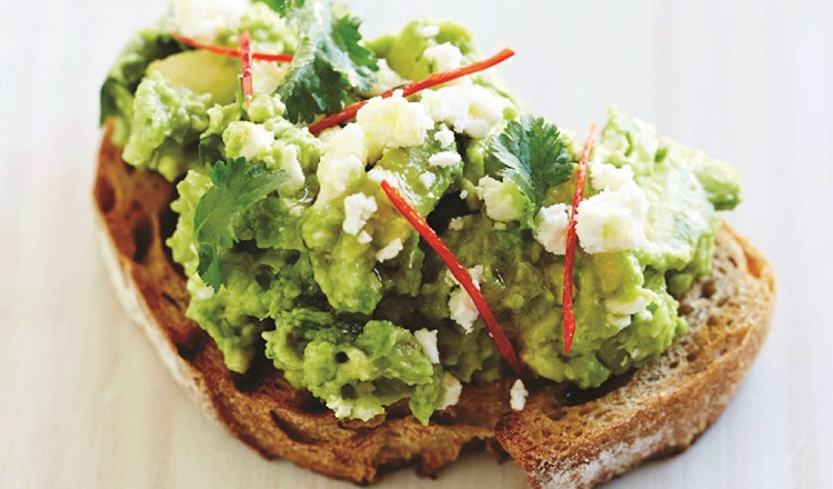 Healthy Recipe The Kids Will Love. Avocado and Fetta Mash On Bruschetta