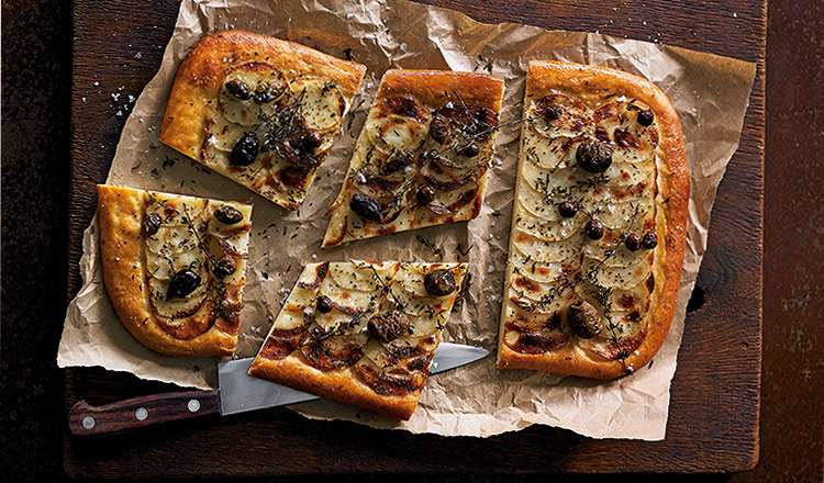 Potato, Black Olive And Herb Fougasse