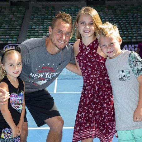 Lleyton Hewitt and children