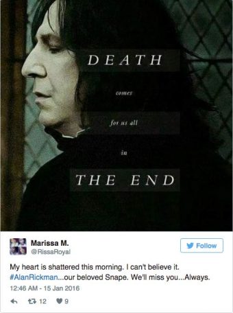 Harry Potter Fans Pay Tribute To Alan Rickman At Platform 9 3/4