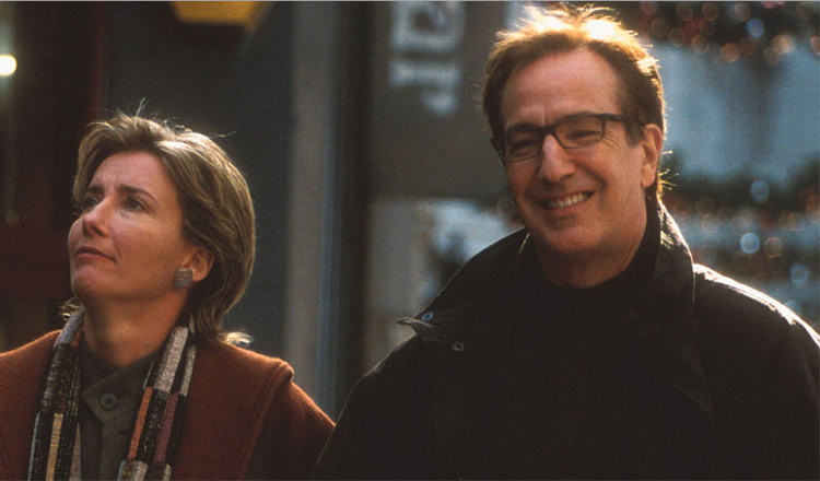 Alan Rickman with XX in Love Actually.