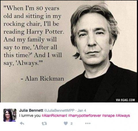 Harry Potter Fans Pay Tribute To Alan Rickman At Platform 9 3/4