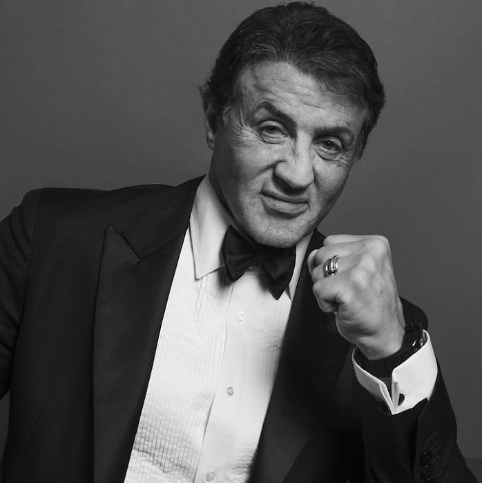 Sylvester Stallone Backstage Golden Globes 