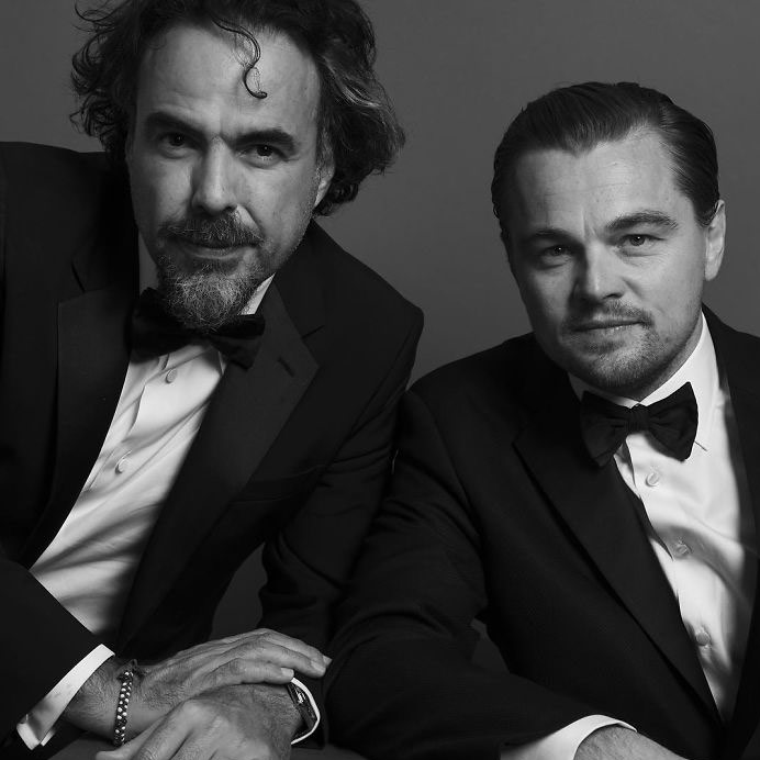 Backstage Golden Globes Iñarritu DiCaprio