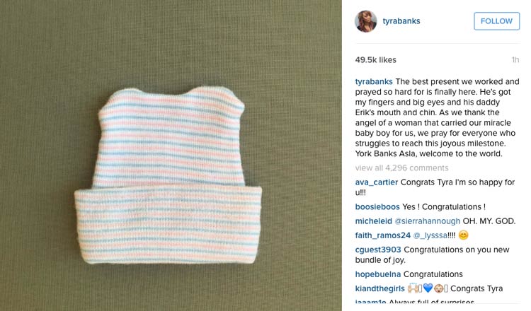 Supermodel Tyra Banks Welcomes Surrogate Baby 2