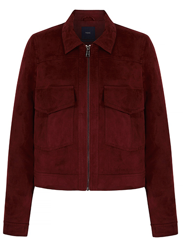 NEXT berry suedette jacket suede