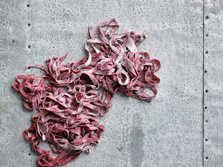 Beetroot Tagliatelle With Duck Ragu Fresh pasta