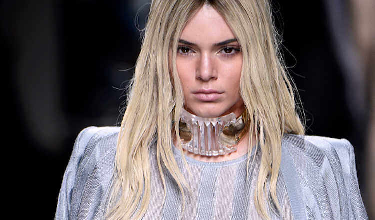 Kendall Jenner wears choker at Balmain