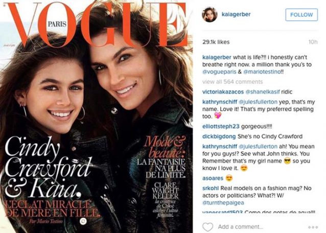 Supermodel’s Daughter Poses For Vogue Cover With Mum!2