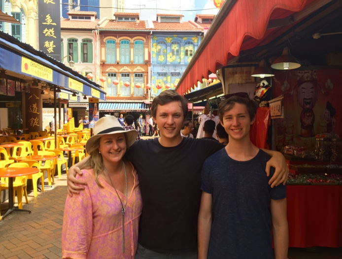 Michael and James Townsend with their mother Robyn Foyster