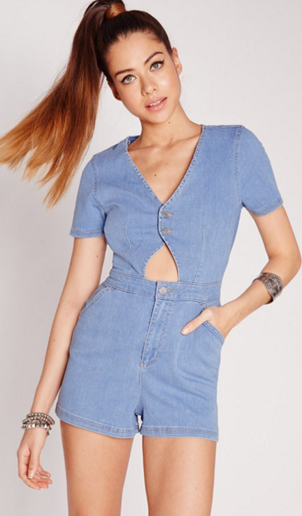 Denim playsuit