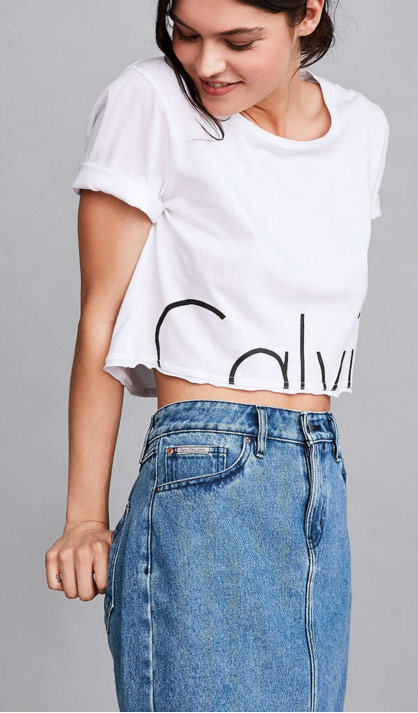 Denim Wardrobe: Denim skirt Calvin Klein