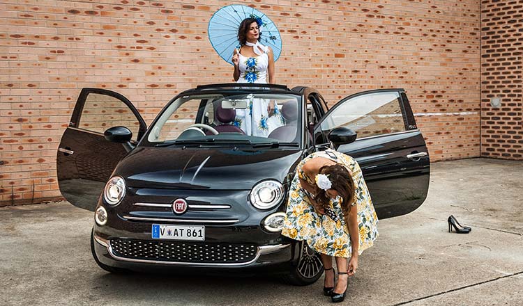 A Retro Ramble Around Sydney In The Fiat 500C girls