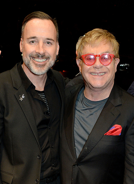 David Furnish and Elton John. Photo by Dave Benett (Getty Images)