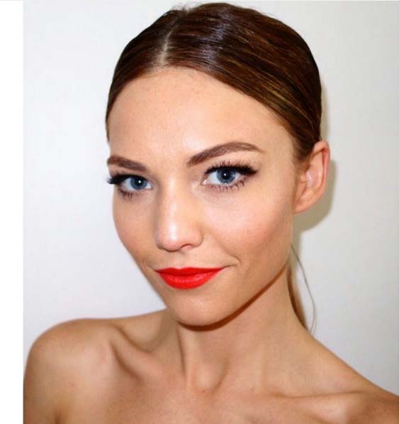 Sam Frost with makeup