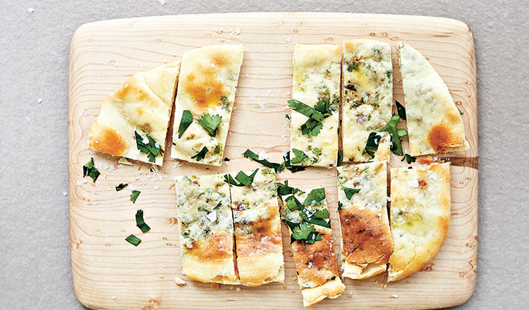 Onion And Coriander Stuffed Naan Recipe