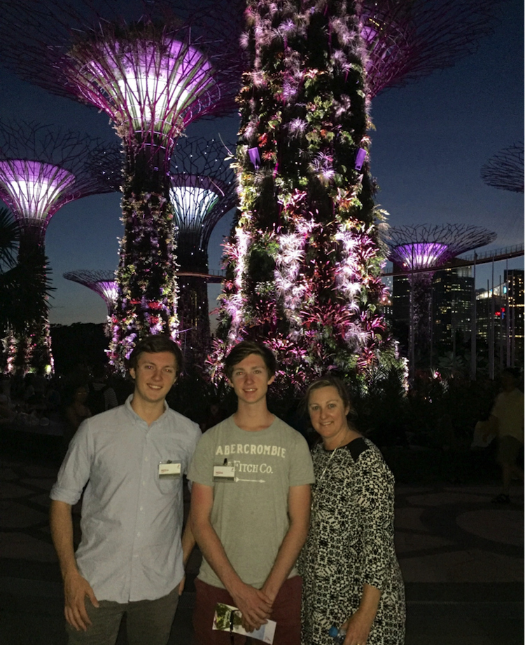 James, his mum and brother