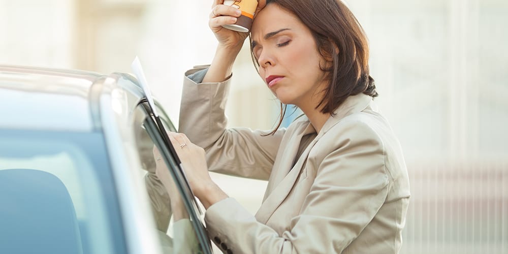 woman locked out of car