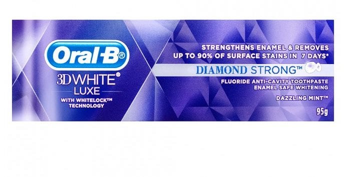 Oral B 3D White toothpaste essential for His & Hers bathroom