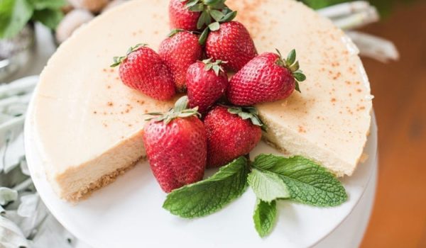 Healthy Christmas Baked Ricotta Cheesecake