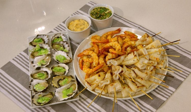 Seafood Platter With Chimichurri Sauce And Chipotle Mayonnaise 2