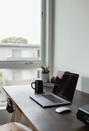 workplace close to the window