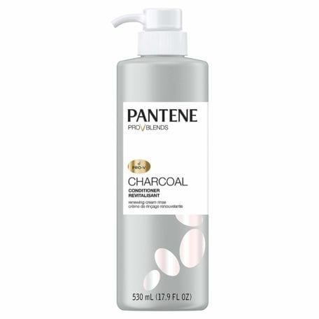 Soothe and smooth strands and scalp with a silicone free conditioner like Pantene Pro V Charcoal Conditioner 