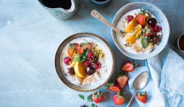 Healthy porridge bowl