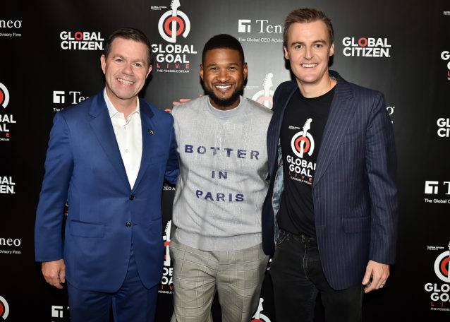 usher, Hugh evans, Declan kelly, global citizens