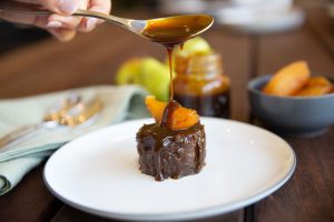 sticky pear pudding, Larissa Takchi, Australian pears