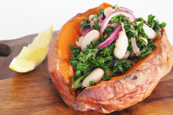 Baked Stuffed Sweet Potato