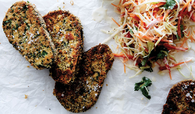 Eggplant Schnitzels With Buttermilk Slaw