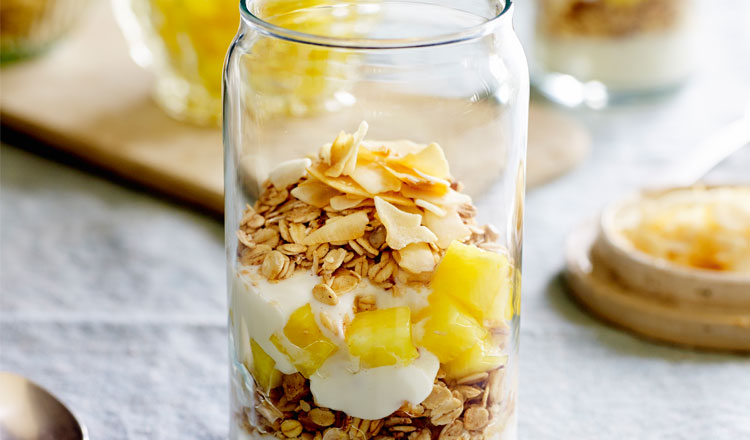 Super Healthy Breakfast Parfait Pina Colada Recipe