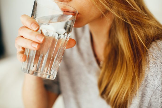 girl drinking water 