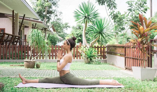 yoga backyard