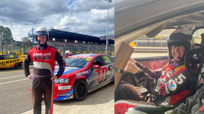 James and Jo Townsend in a V8 Car